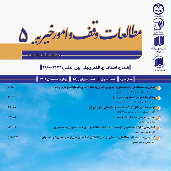 پنجمین شماره «پژوهشنامه مطالعات وقف و امور خیریه» منتشر شد